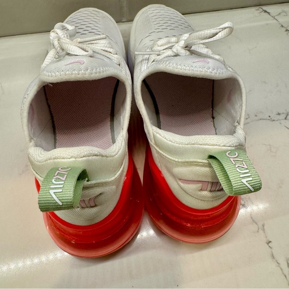 Nike Air Max 270 White Pink Coral Women’s 7.5 / 6Y Sneakers Running Shoes - Picture 3 of 16